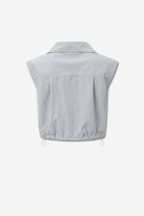 Emiko taffeta jacket | Light Grey