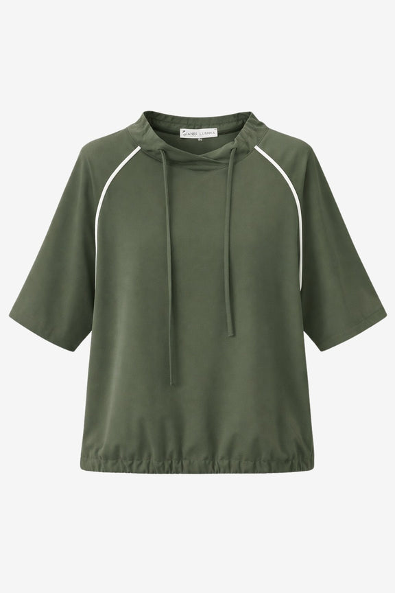 Gia P top technical jersey | Army