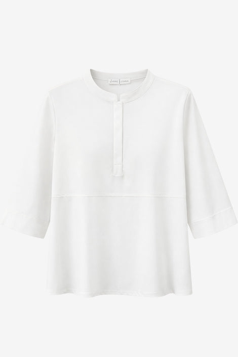 Damiana strech technical jersey top | White