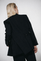 Indira back details blazer | Black