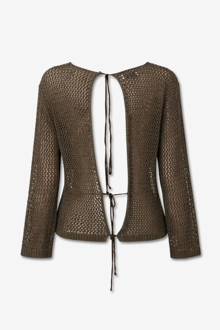 Open-back sweater 2041 | Green