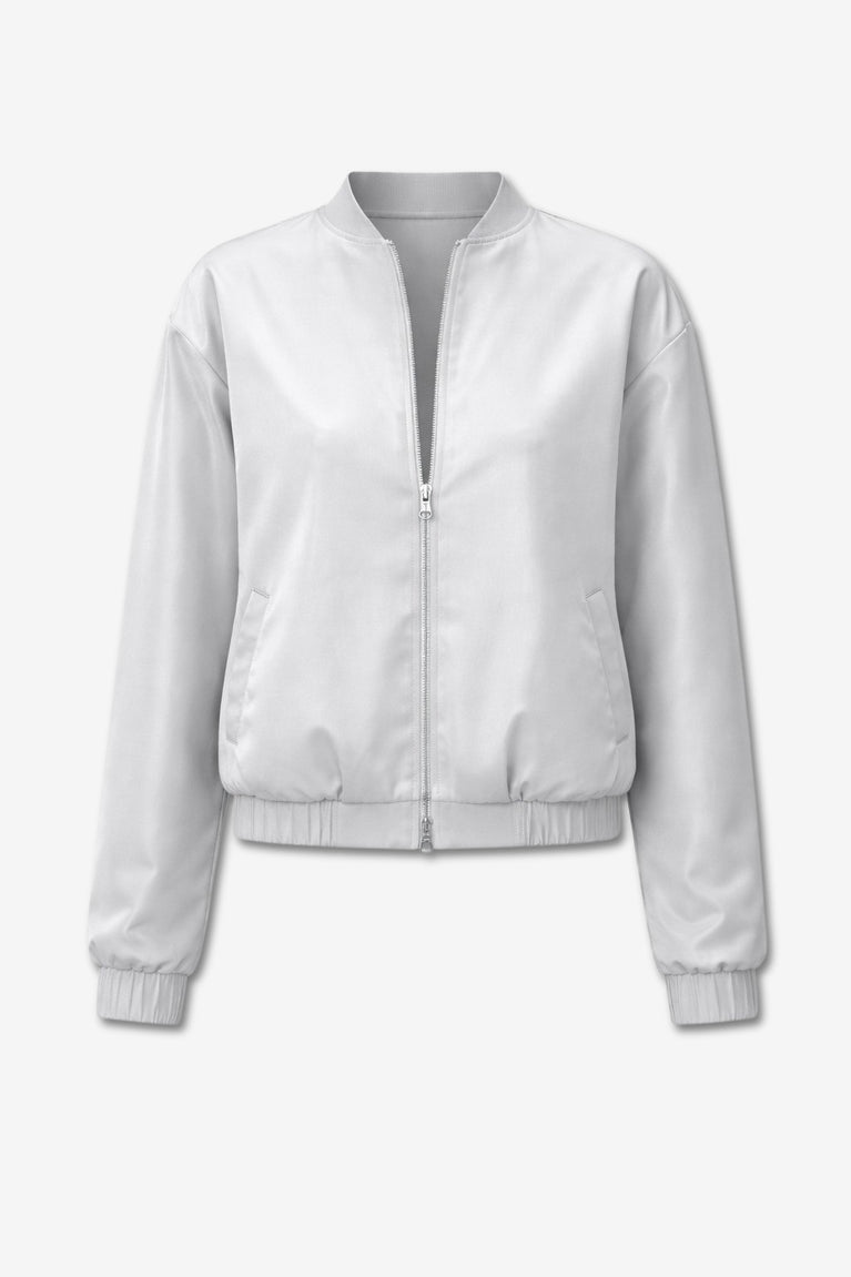 Ripasso saten bomber jacket | Grigio