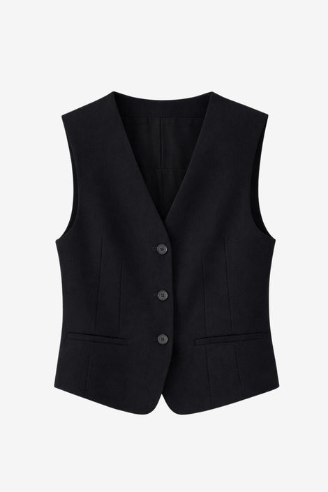 Colette back details gilet | Black