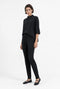 Damiana stretch technical jersey top | Black