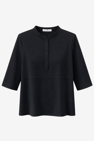 Damiana stretch technical jersey top | Black