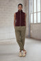 Vest Boucle long zip | Bordo