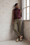 Vest Boucle long zip | Bordo