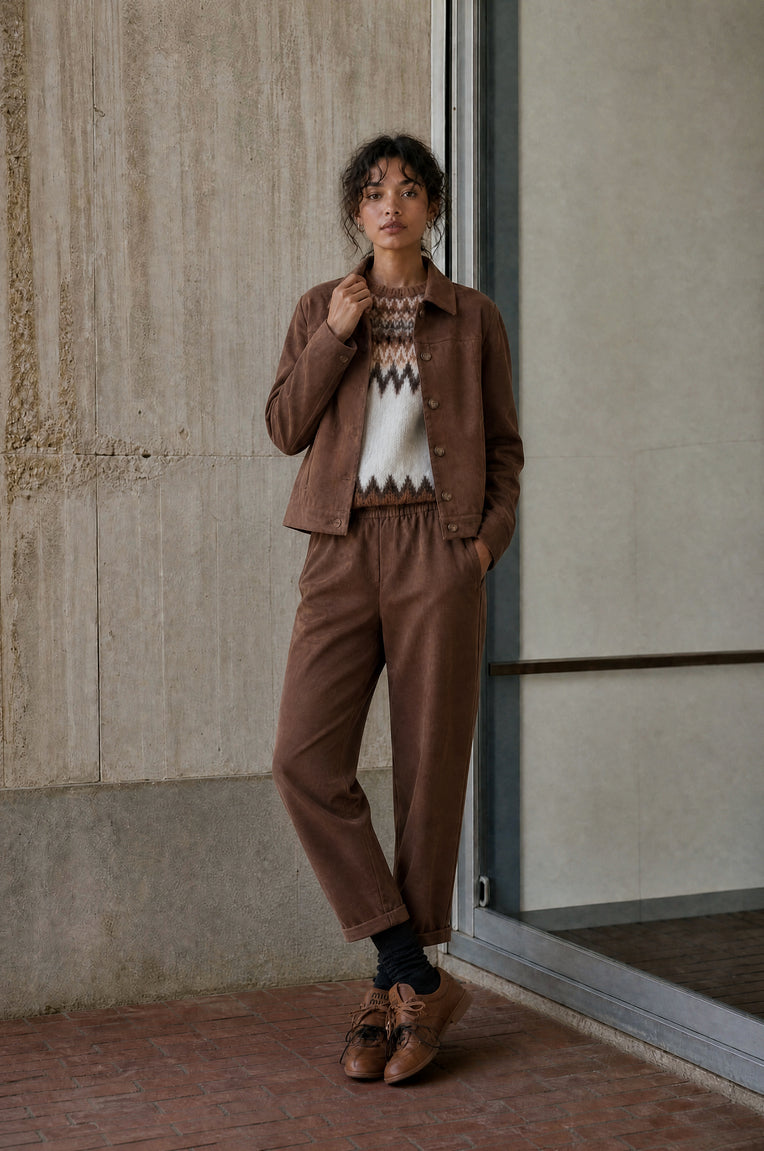 Timmy skuba velvet jacket | Brown