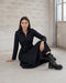 Delfina dress technical jersey | Black