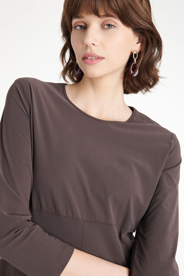 Denise dress technical jersey | Brown