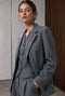 Eleni viscose basic blazer | Grey