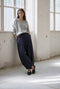 Elodie viscose blend barel pants | Blue Denim