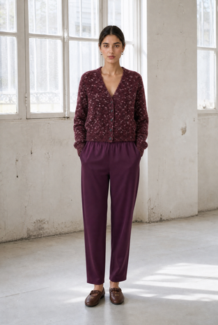 Fancy cardigan 26558 | Bordo