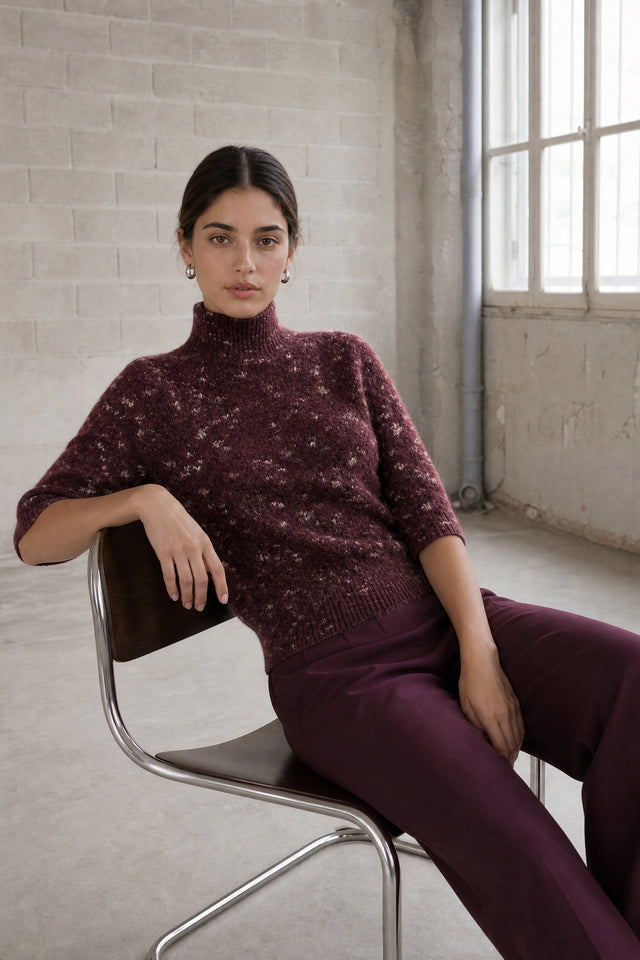 Fancy pongo sweater 26507 | Bordo