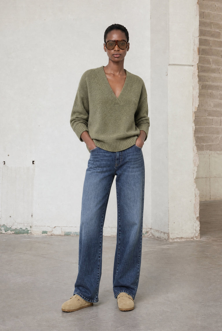 Fly loose yoga jeans | Night Blue