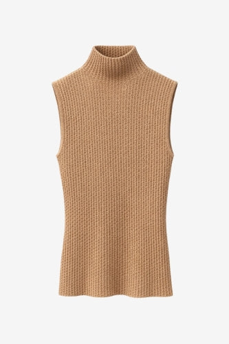 Gaby structure high neck top | Beige