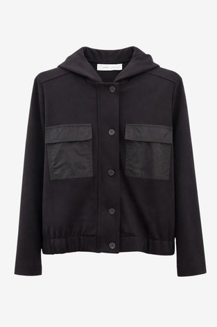 Garda punto Milano hoodie jacket | Nero