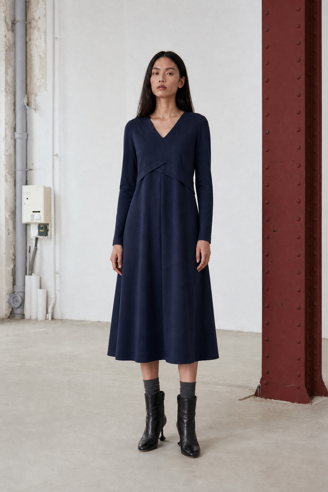Anita dress technical jersey | Blue