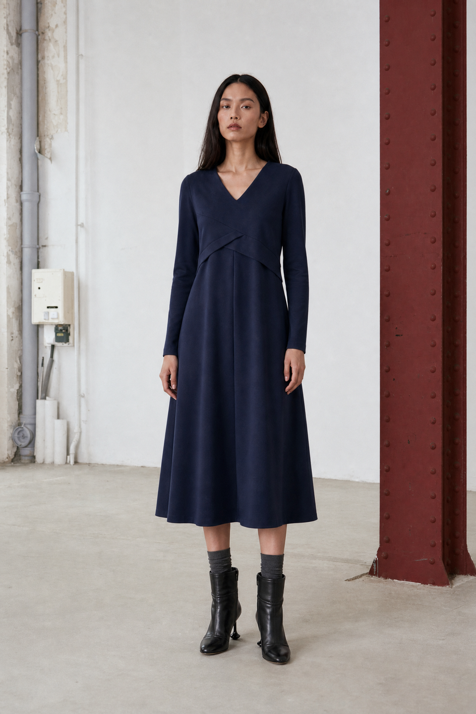 Anita dress technical jersey | Blue