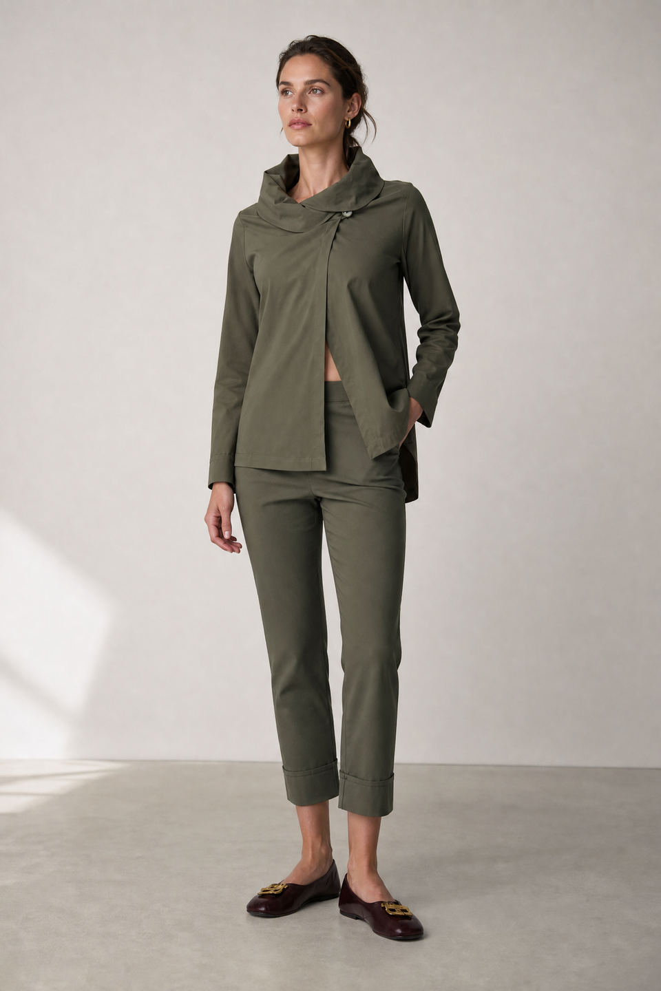 Biagio bengalina pants | Army