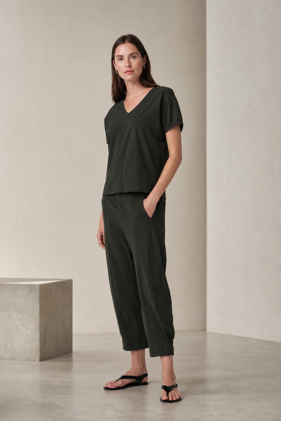 Corien pants technical jersey | Army