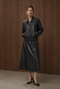 Elle eco leather skirt | Black