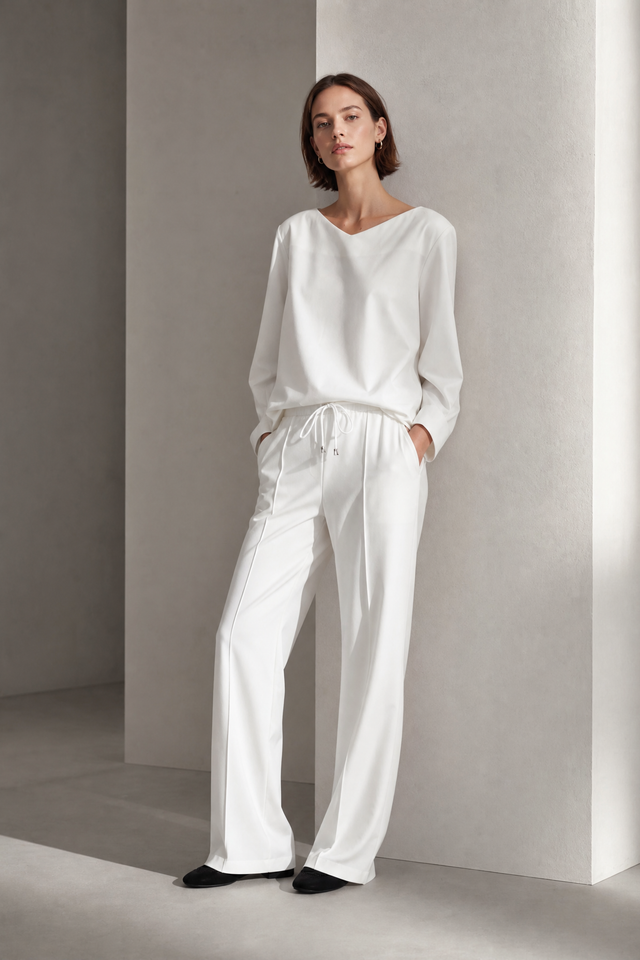 Adelia blouse soft Punto Milano jersay | Panna