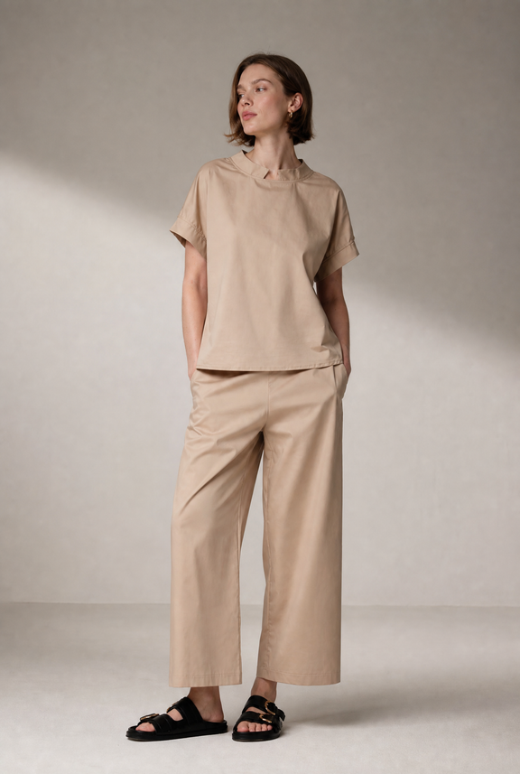 Poplin semi pants 23074 | Sabbia