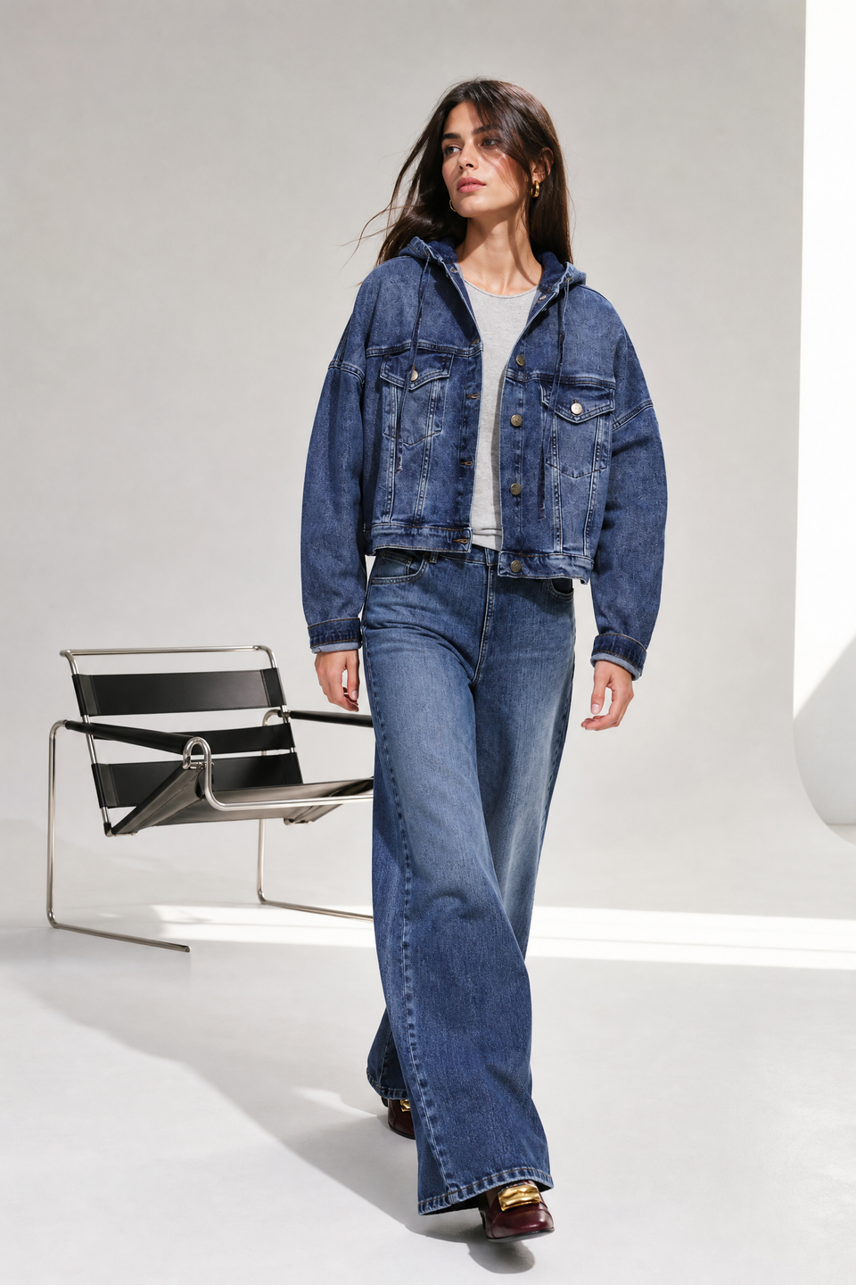 Fly loose yoga jeans | Night Blue