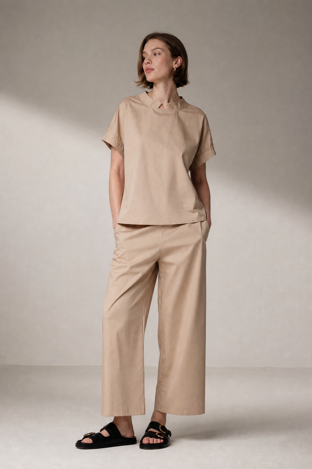 Poplin semi pants 23074 | Sabbia
