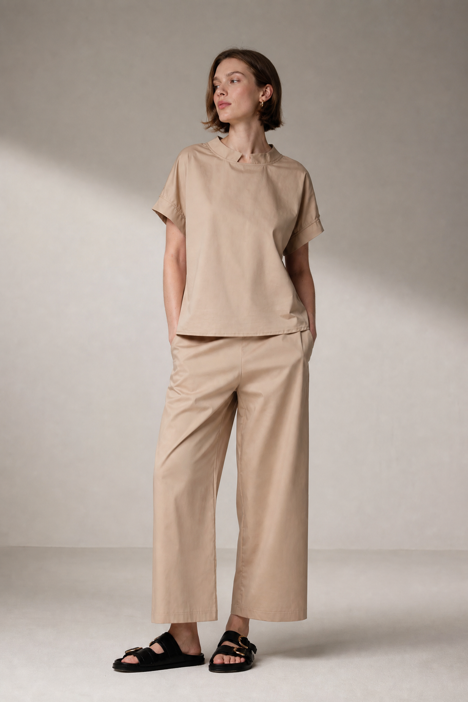 Poplin semi pants 23074 | Sabbia