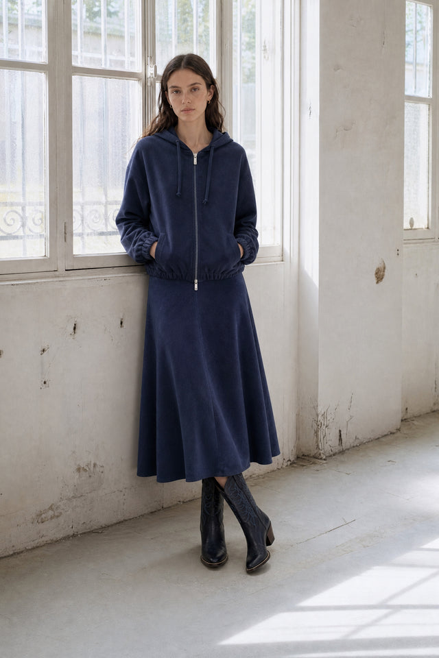 Golia jeans hoodie bomber | Blue