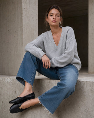 Pullover V-neck H25225 | Silver