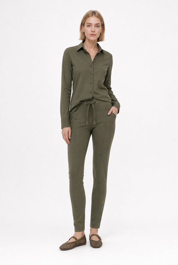 Blouse Betty Easy Wear Technical Jersey | Army
