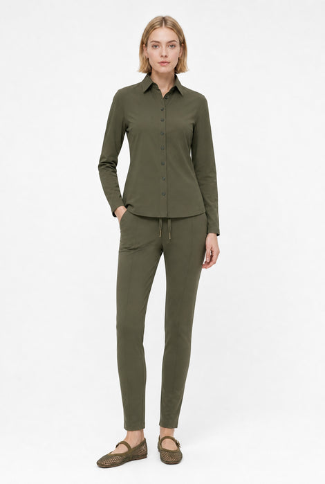 Blouse Betty Easy Wear Technical Jersey | Army