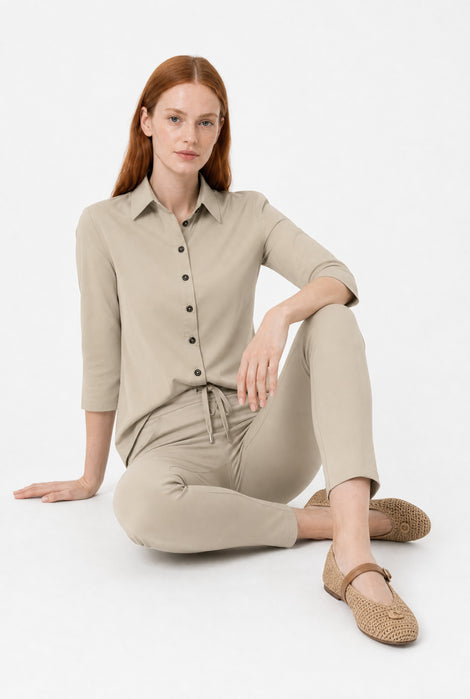 Blouse Betty Easy Wear Technical Jersey | Sand