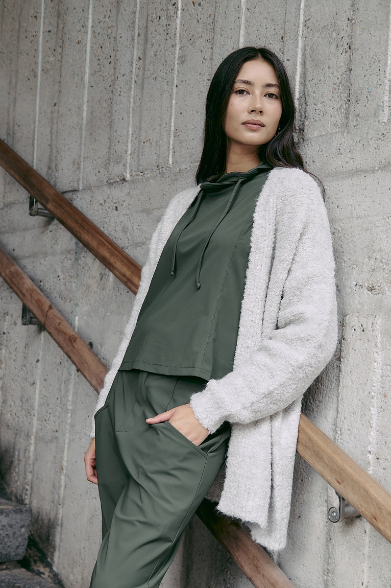 Cardigan boucle 25574 | Light Grey