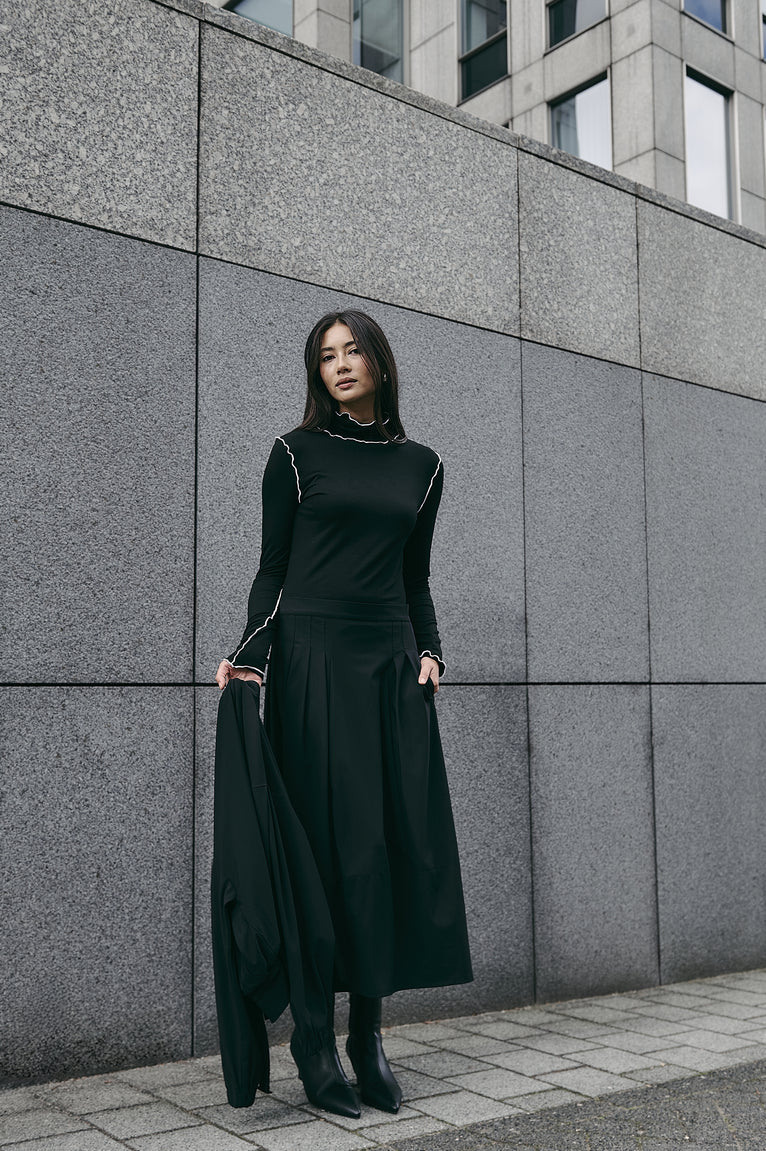 Heide skirt technical jersey | Black