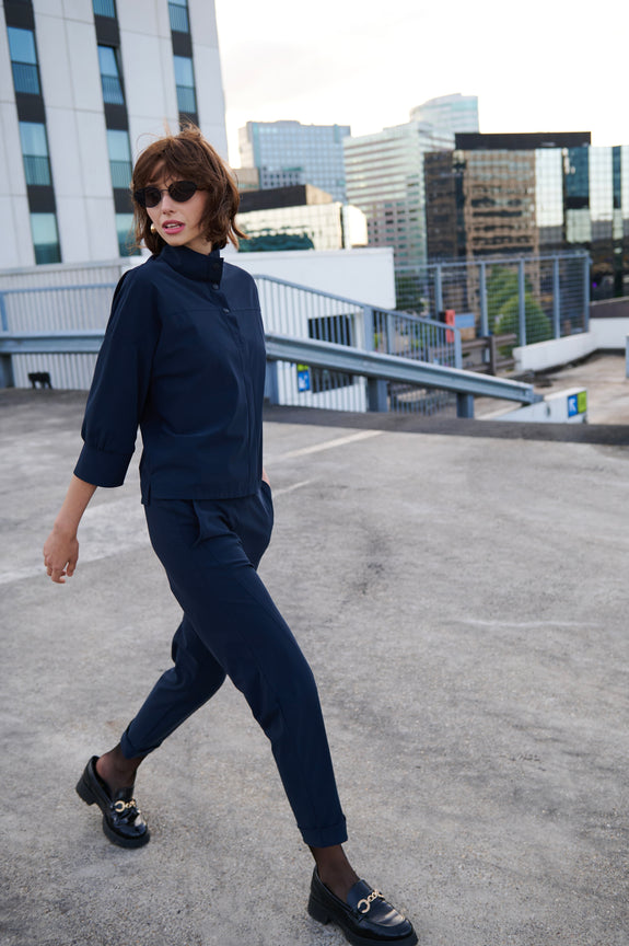 Timelia pants brush tech jersey | Blue