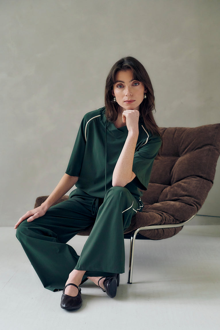 Simone P pants technical jersey | Army