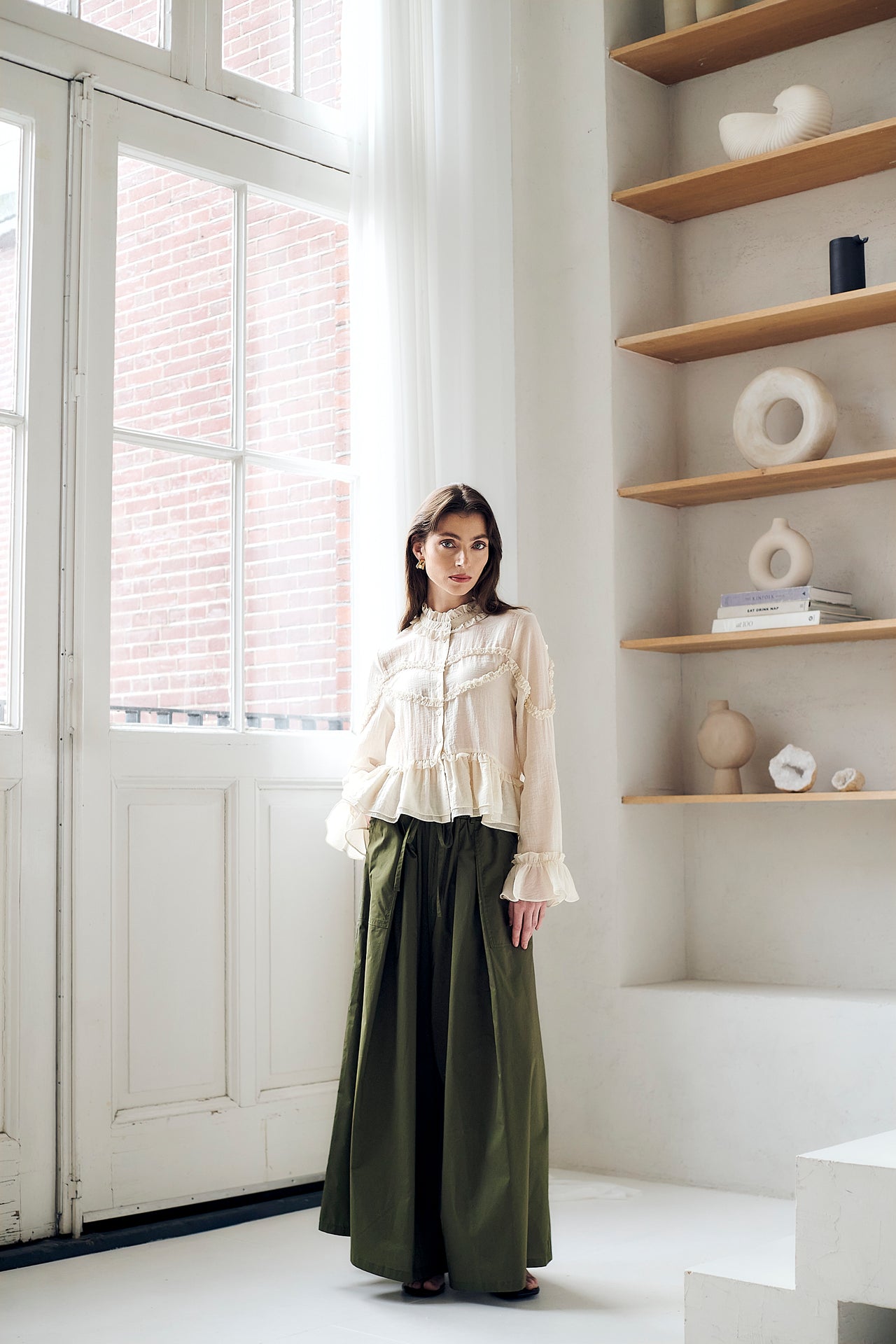 Netty bohemian style Blouse | Light Green