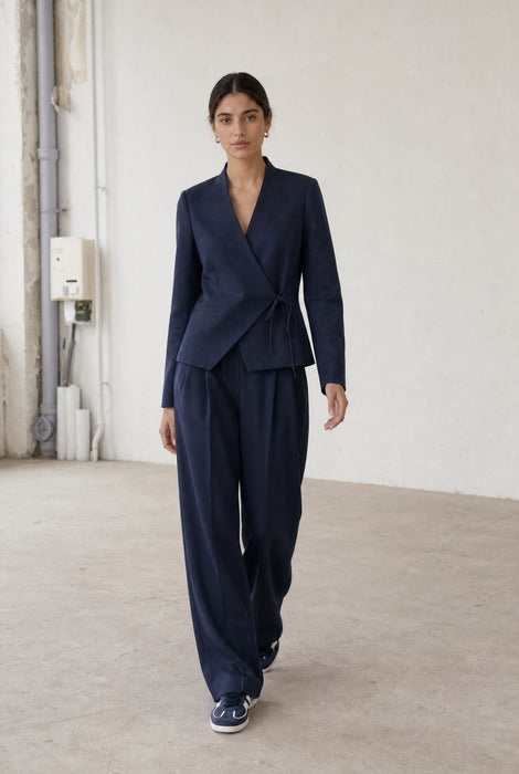 Lean wide-leg pants | Dark Blue