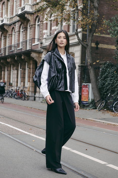 Aneta cotton poplin blouse | White