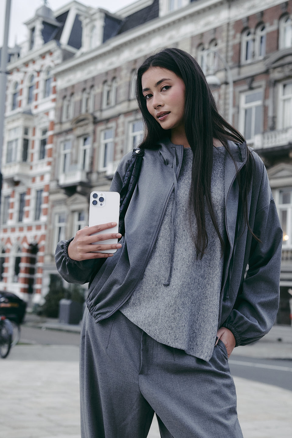 Robin viscose pants | Dark Grey