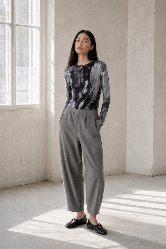 Viscose barel Pants | Grey