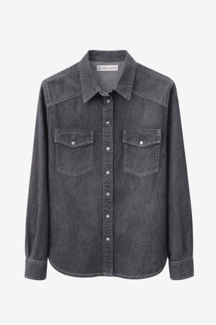 Jessie faded denim shirt | Faded Black