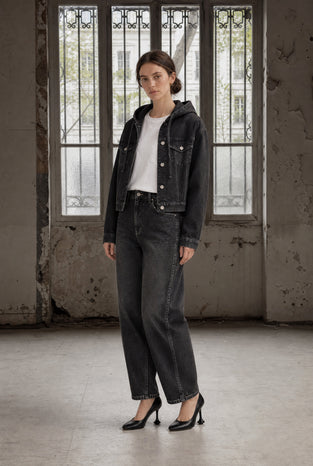 Jessie faded hood jacket | Faded Black