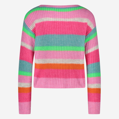 Stripe PU pullover | Multi