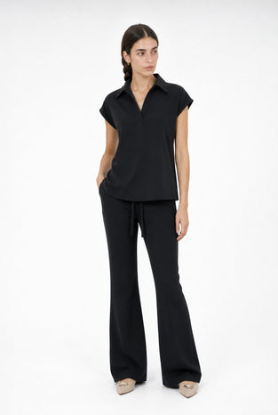 Kitty top technical jersey | Black