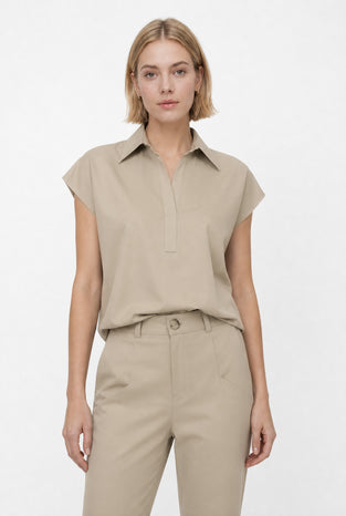 Kitty top technical jersey | Sand